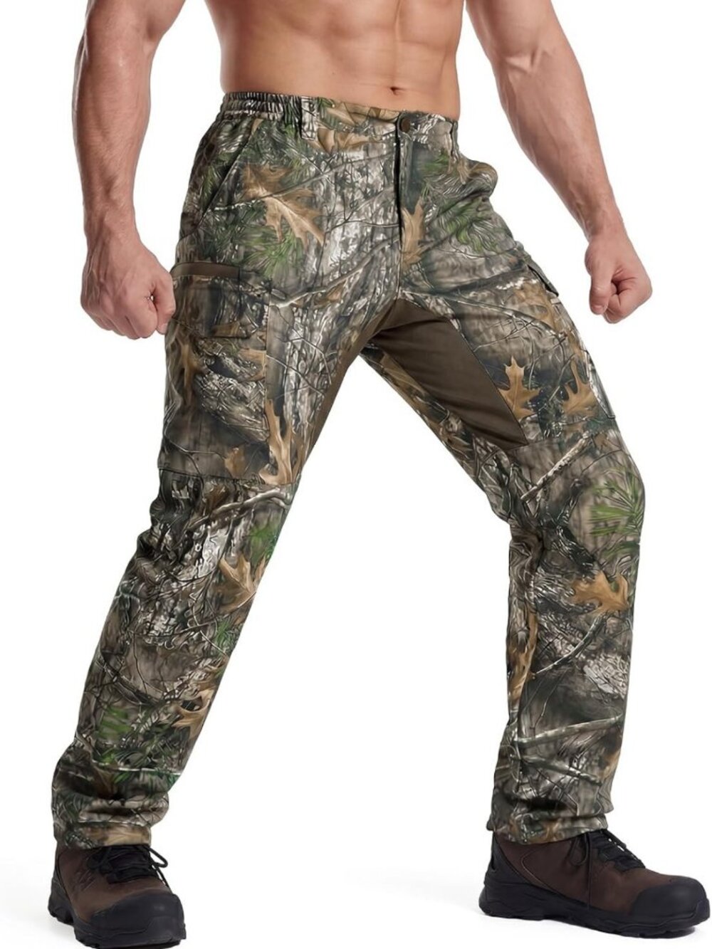 Water-Resistant Camo Hunting Pants for Men | Quiet, Matte Finish & 6 Pockets